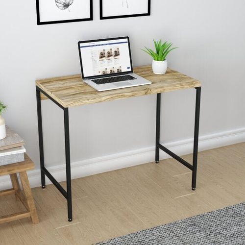 Escrivaninha Dynamica Industrial 90 cm - Carvalho/Preto