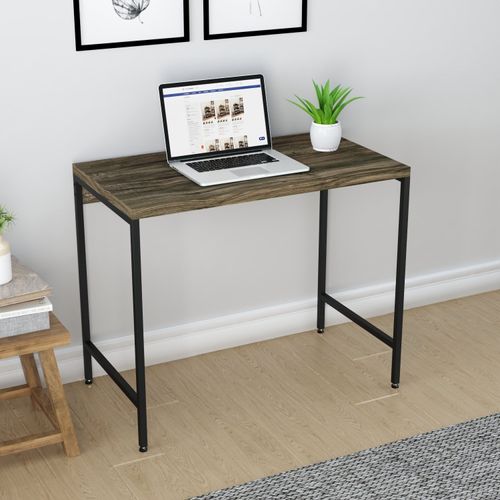 Escrivaninha Dynamica Industrial 90 cm - Carvalho Dark/Preto