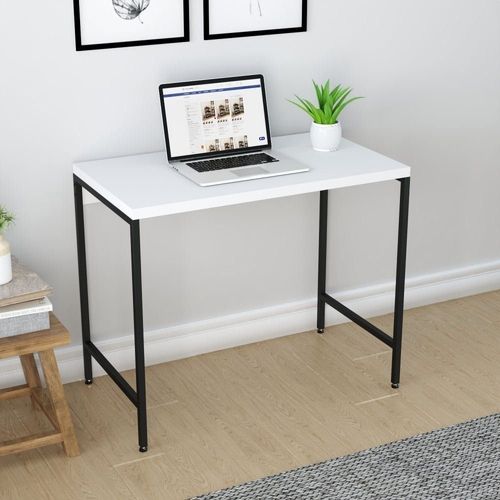 Escrivaninha Dynamica Industrial 90 cm - Branco/Preto