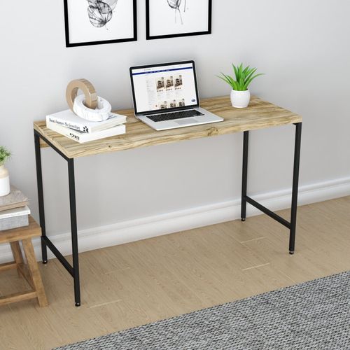 Escrivaninha Mesa Escritório Estilo Active 120cm Industrial Yescasa Carvalho Carvalho