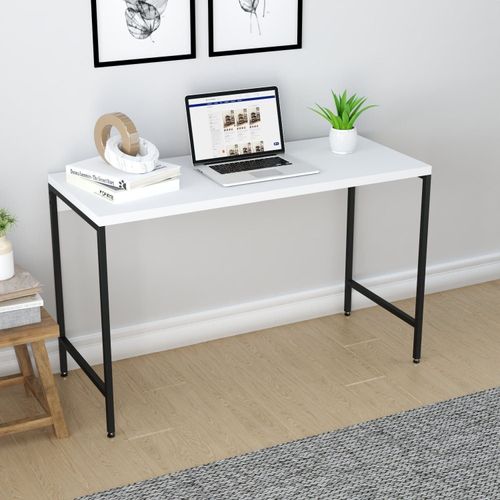 Escrivaninha Dynamica Industrial 120 cm - Branco/Preto