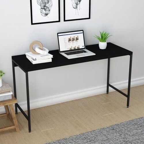 Escrivaninha Mesa Escritório Estilo Active 135cm Industrial Yescasa Preto Onix