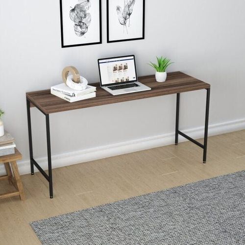 Escrivaninha Mesa Escritório Active 150cm Industrial Yescasa Nogal Nogal