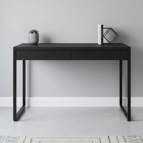 Escrivaninha Industrial Kuadra com 2 Gavetas 120 cm - Preto