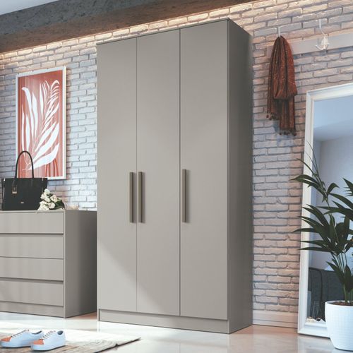 Guarda Roupa Modulado Urban c/3 Portas e 2 Gavetas - Níquel