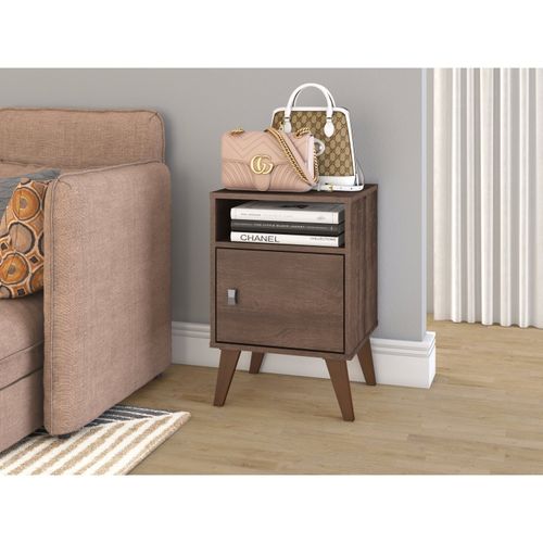 Mesa de Canto com 1 Porta e 1 Nicho - Rústico