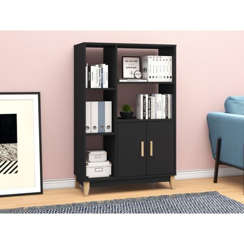 Estante Legno com 5 Nichos - Preto