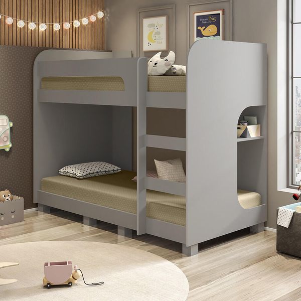 Beliche Montessoriano Baby Teen's com 1 Prateleira e Kit Pés - Cinza