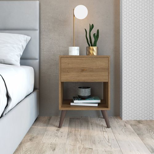 Mesa de Cabeceira com 1 Gaveta - Mel