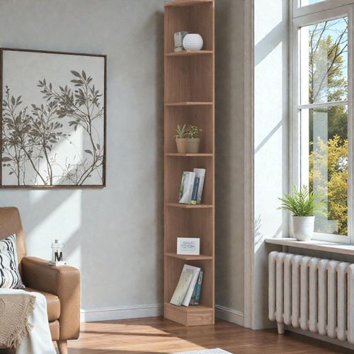 Módulo Cantoneira 6 Prateleiras Requinte+ 100% MDF Macadâmia