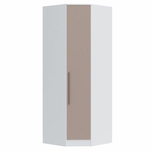 Guarda Roupa Modulado Requinte de Canto com 1 Porta - Branco Line/Duna Line