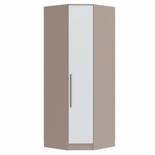 Guarda Roupa Modulado Canto Oblíquo 1 Porta Requinte+ 100% MDF Duna Line/Branco Line