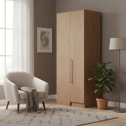 Guarda Roupa Modulado Canto Reto 1 Porta Requinte+ 100% MDF Marrom/Macadâmia Macadâmia