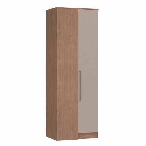 Guarda Roupa Modulado Requinte de Canto Reto com 1 Porta - Macadâmia/Duna Line