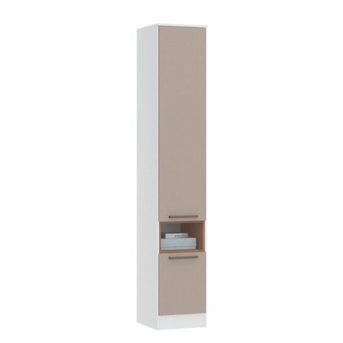 Guarda Roupa Modulado Requinte com 2 Portas e 1 Nicho - Branco Line/Duna Line/Macadâmia