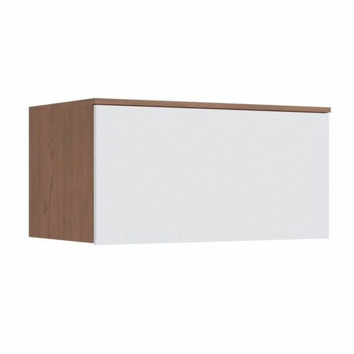 Módulo Aéreo 1 Porta Basculante Requinte+ 100% MDF Macadâmia/Branco Line