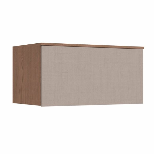 Módulo Aéreo 1 Porta Basculante Requinte+ 100% MDF Macadâmia/Duna Line