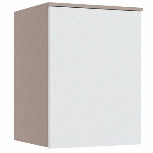 Módulo Aéreo 1 Porta Requinte+ 100% MDF Cinza/Duna Line/Branco Duna Line/Branco Line
