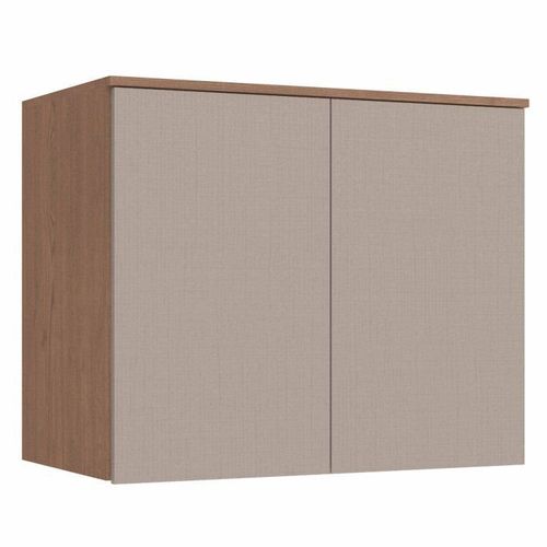 Módulo Aéreo 2 Portas Requinte+ 100% MDF Marrom/Macadâmia/Duna Line Macadâmia/Duna Line