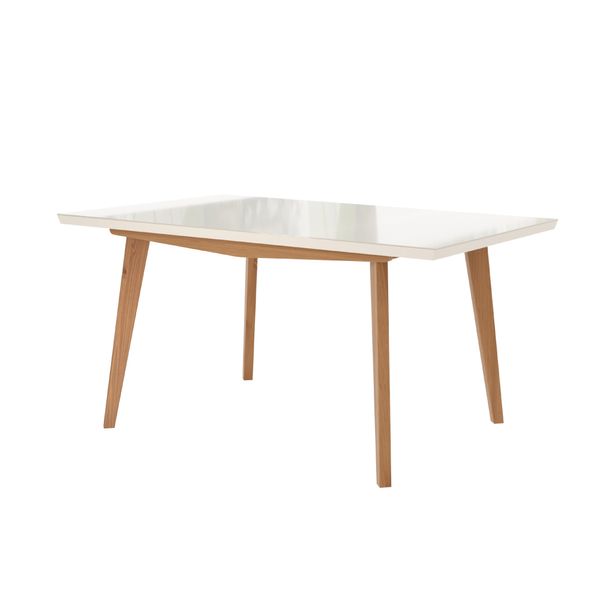 Mesa de Jantar Milano 160 cm - Mel/Branco