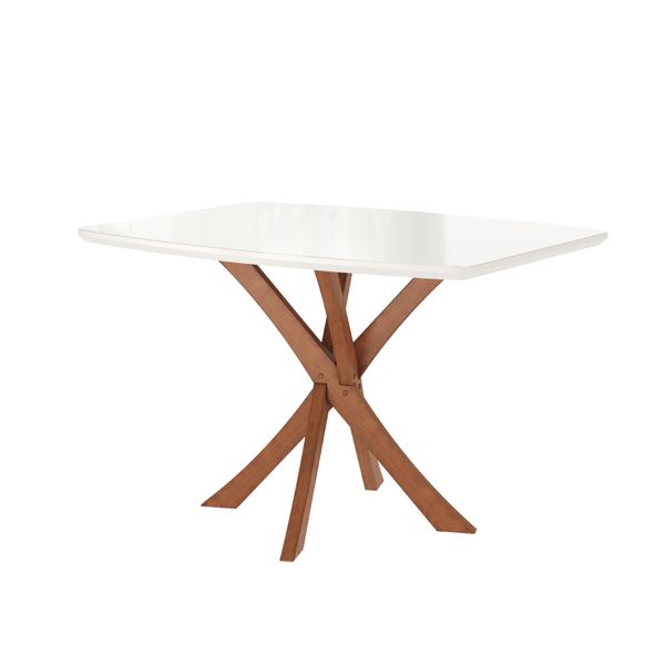 Mesa de Jantar Slim 120 cm - Imbuia/Branco