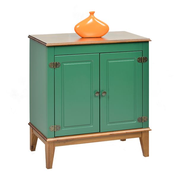 Buffet com 2 Portas - Amêndoa/Verde