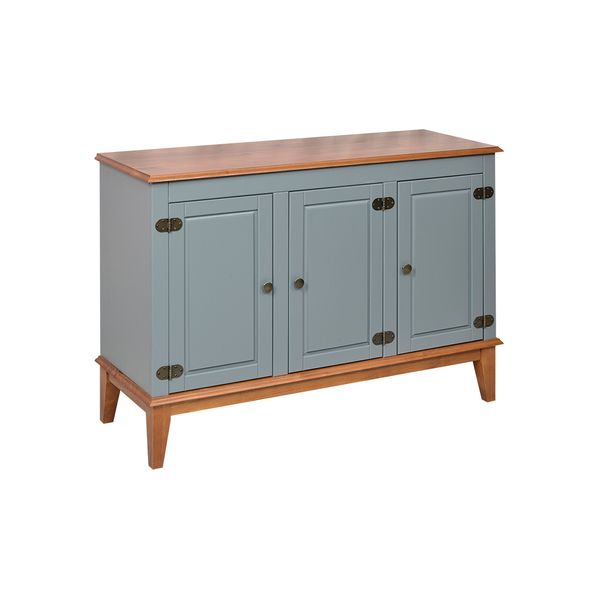 Buffet com 3 Portas - Amêndoa/Cinza