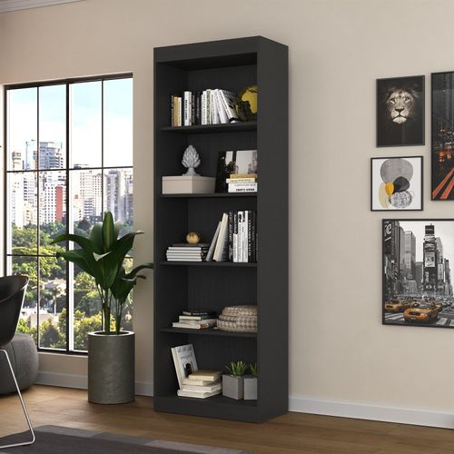 Estante Livreiro 5 Nichos Hecol Móveis Onix TX