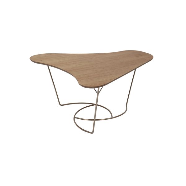 Mesa de Centro Industrial 42 cm - Amêndoa/Cobre