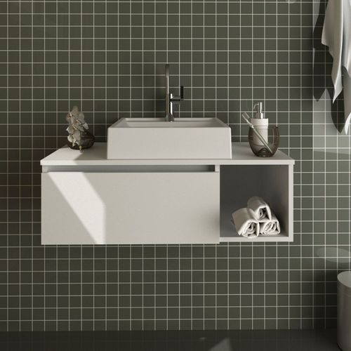 Gabinete para Banheiro com 1 Porta - Branco