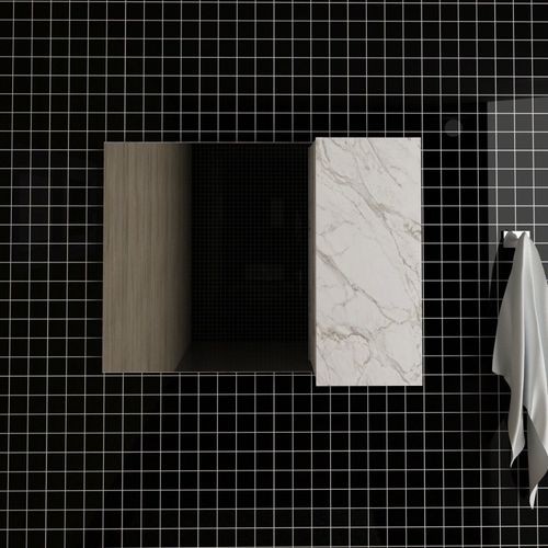 Armário para Banheiro Aéreo c/ Espelho - Branco