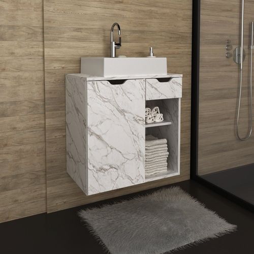 Gabinete para Banheiro c/ 1 Gaveta - Branco