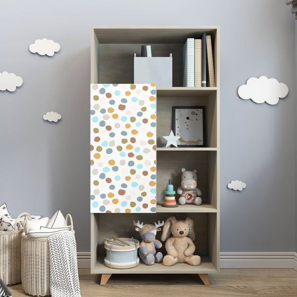 Estante Livreiro Infantil 1 Porta 4 Nichos Nature