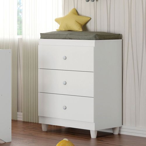 Cômoda Infantil 3 Gavetas Gutti Flex Color Branco