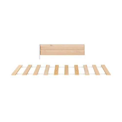 Kit Estrado com Grade para Cama Club House Wood Casatema Marrom/Branco Branco/Natural