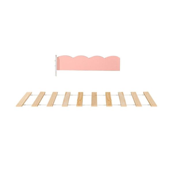 Kit Estrado com Grade para Cama Club House Sweet Casatema Branco/Rosa