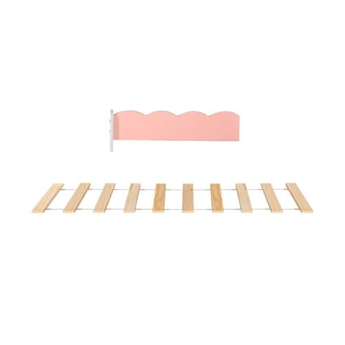 Kit Estrado com Grade para Cama Club House Sweet Branco/Rosa- Casatema