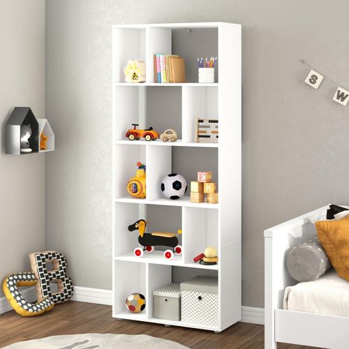 Estante Infantil Multifuncional 10 Nichos Bella Casatema Branco Branco
