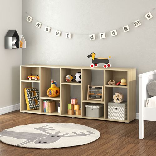 Estante Montessoriana com 10 Nichos - Natural