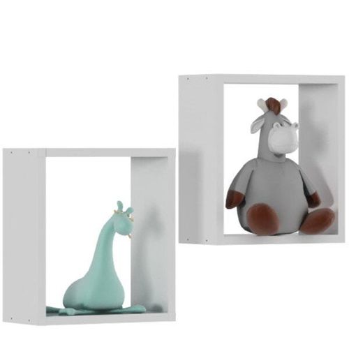 Nicho Decorativo em MDF Móveis Peroba Branco Brilho