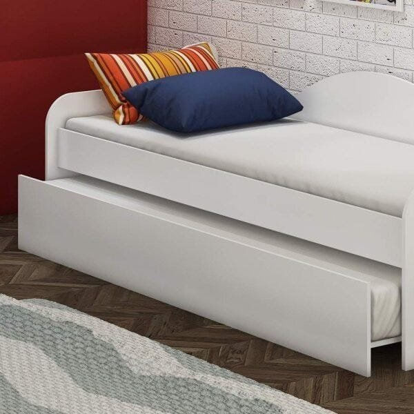 Cama Auxiliar Infantil com Rodízios 7010 Branco