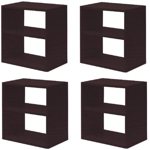 Kit Infantil 4 Nichos Cubo com Prateleira Lema Kit Cubos Baby Espresso Móveis Ameixa