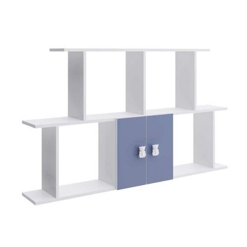 Nicho Composto 2 Portas Alladin Bona Vita Móveis Azul/Branco