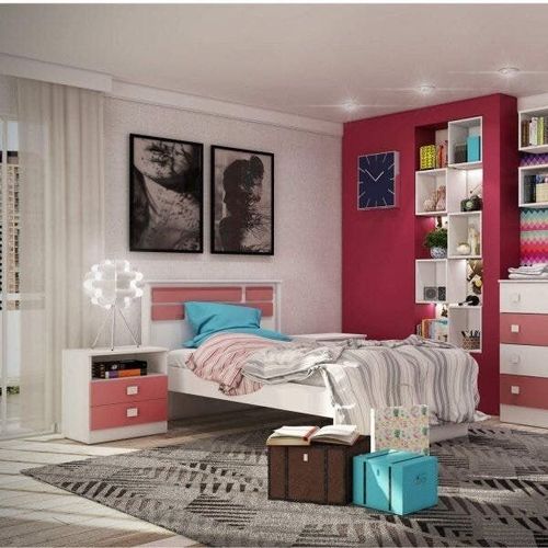 Cama de Solteiro 8008 Espresso Móveis Branco