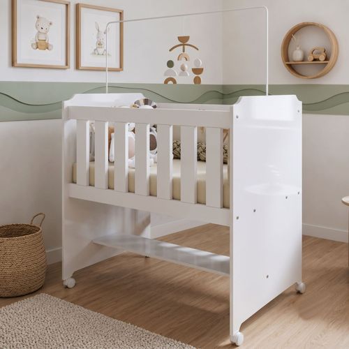 Mini berço 100% MDF com Colchão Yescasa Branco