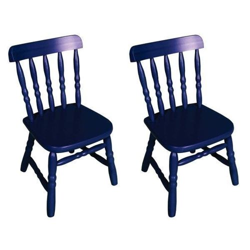 Kit 2 Cadeiras Infantil Country Ecomóveis Azul