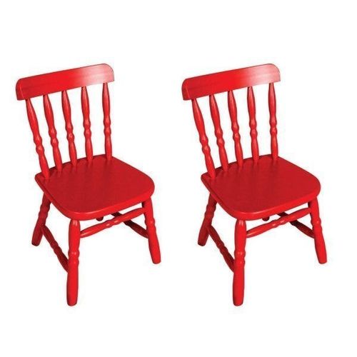 Kit Cadeira Country Infantil Vermelha Ecomóveis Vermelho