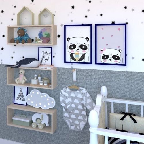 Conjunto Bim com 3 Nichos Bramov Móveis Geneve