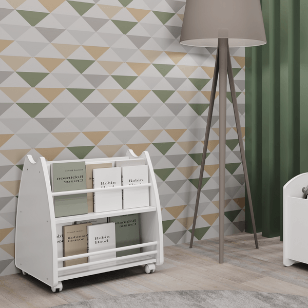 Porta-livros Infantil Montessori Branco