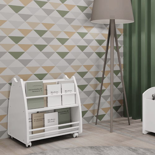 Porta-livros Infantil Montessori Branco